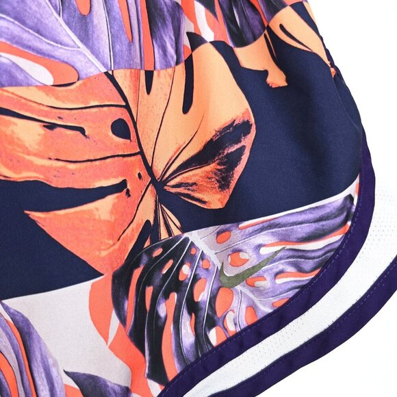 Nike Dri-Fit Tempo Purple Running Shorts Floral Print Size 2X - Picture 3 of 6